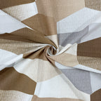 Beige Hex - 210TC Pure Cotton Queen Fitted Bedsheet (60x73x10 Inches)