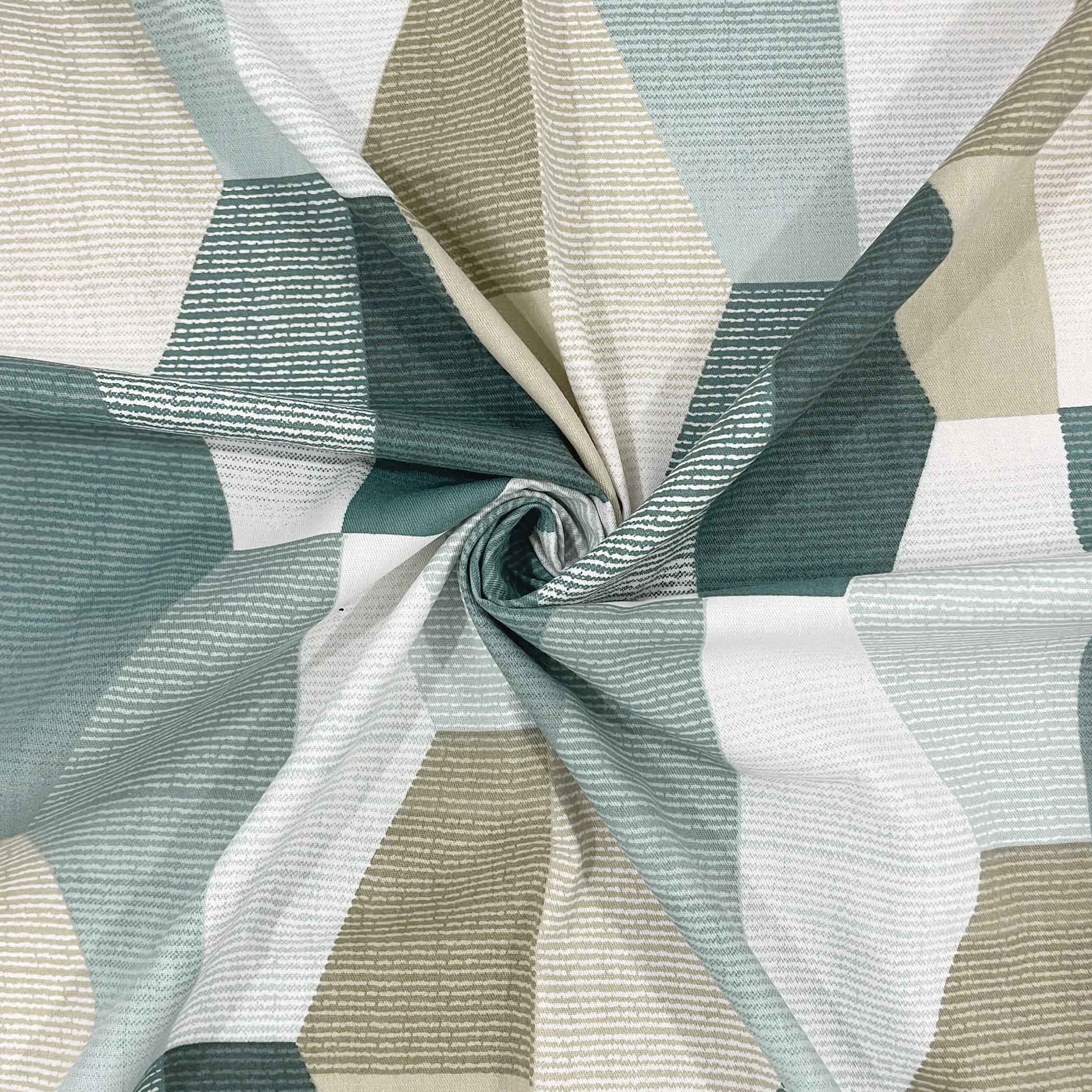 Teal Hex - 210TC Pure Cotton King Fitted Bedsheet (72x78x10 Inches)