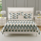 Grey Hex - 210TC Pure Cotton King Fitted Bedsheet (72x78x10 Inches)