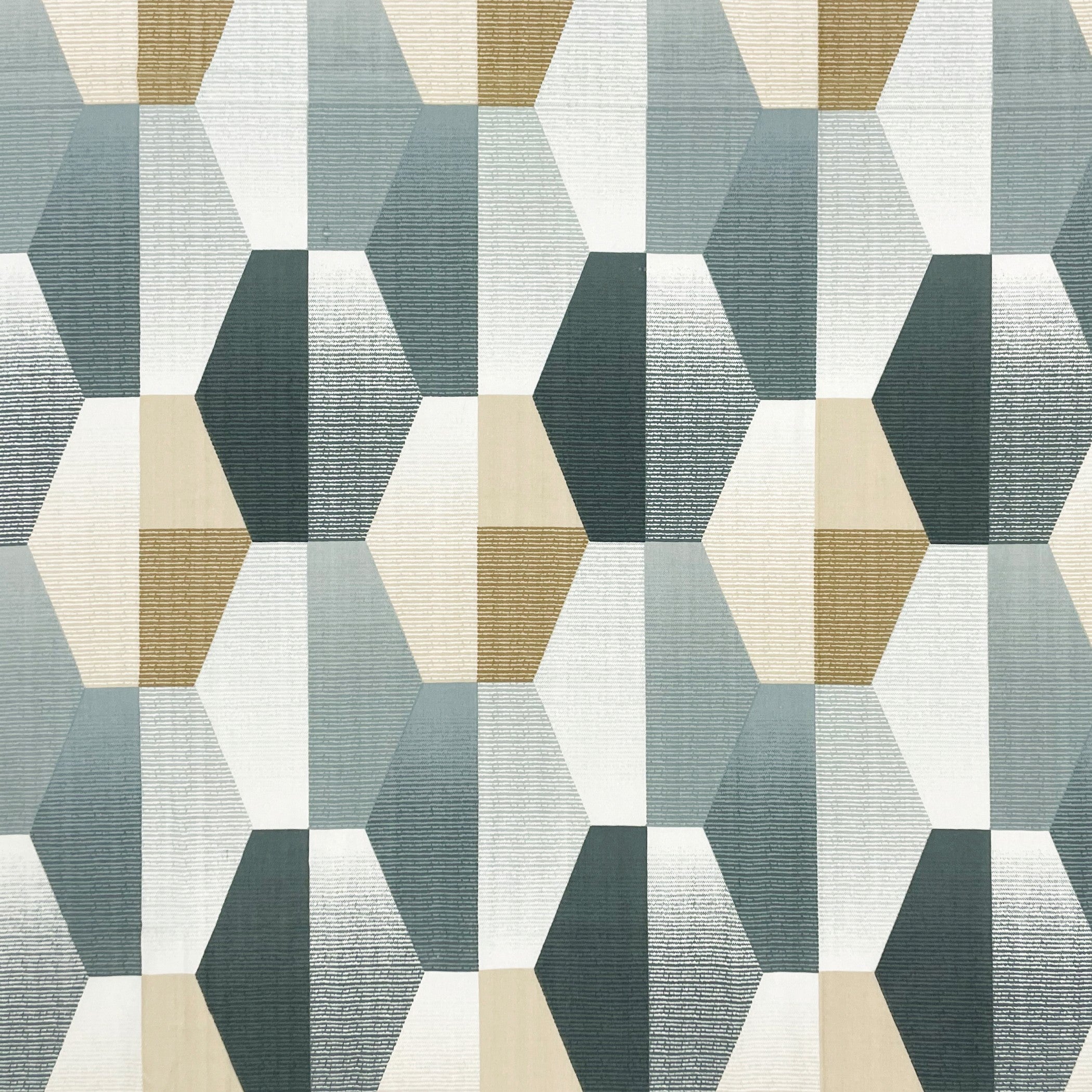 Grey Hex - 210TC Pure Cotton Single Fitted Bedsheet (36 x 78 x 10 Inches)