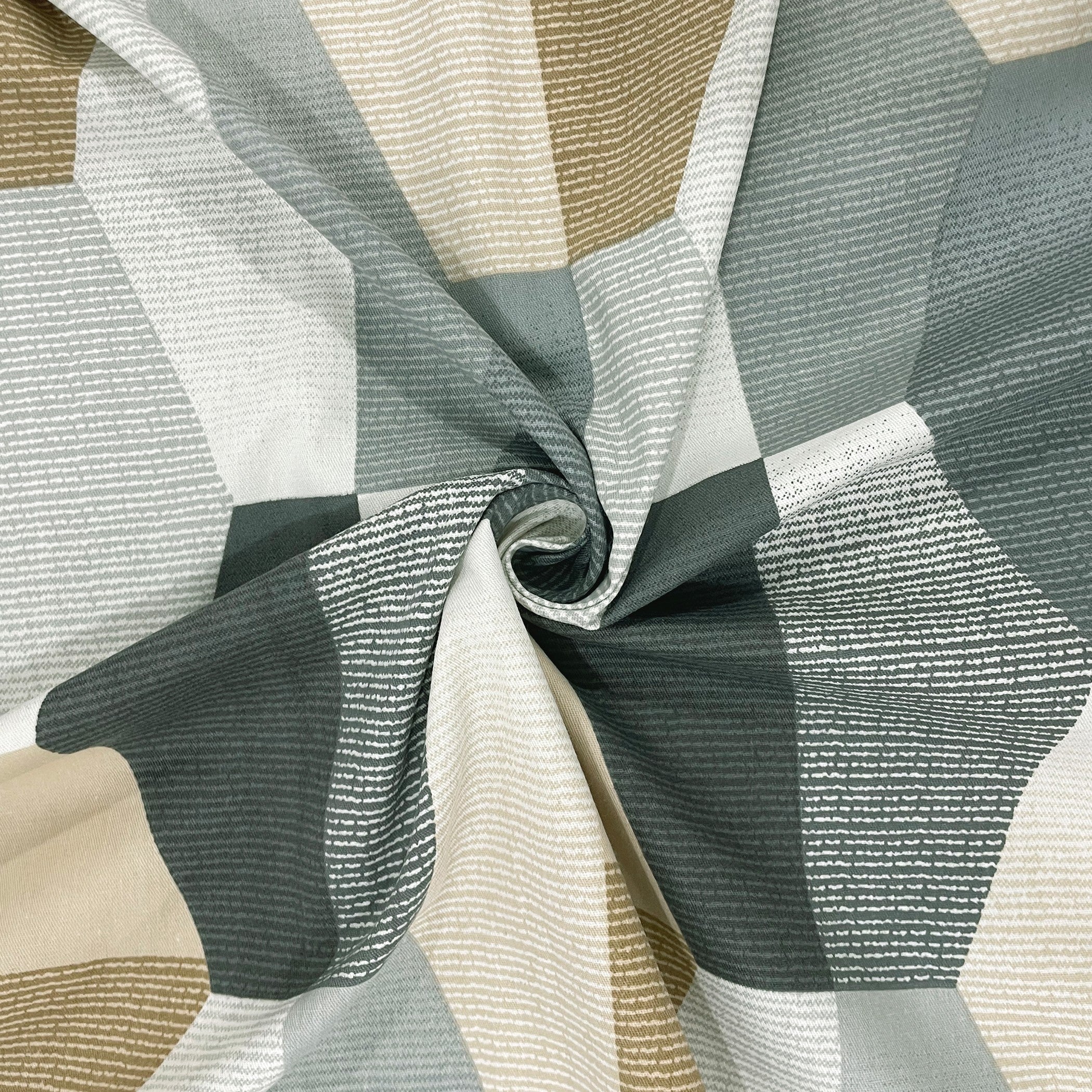 Grey Hex - 210TC Pure Cotton King Fitted Bedsheet (72x78x10 Inches)