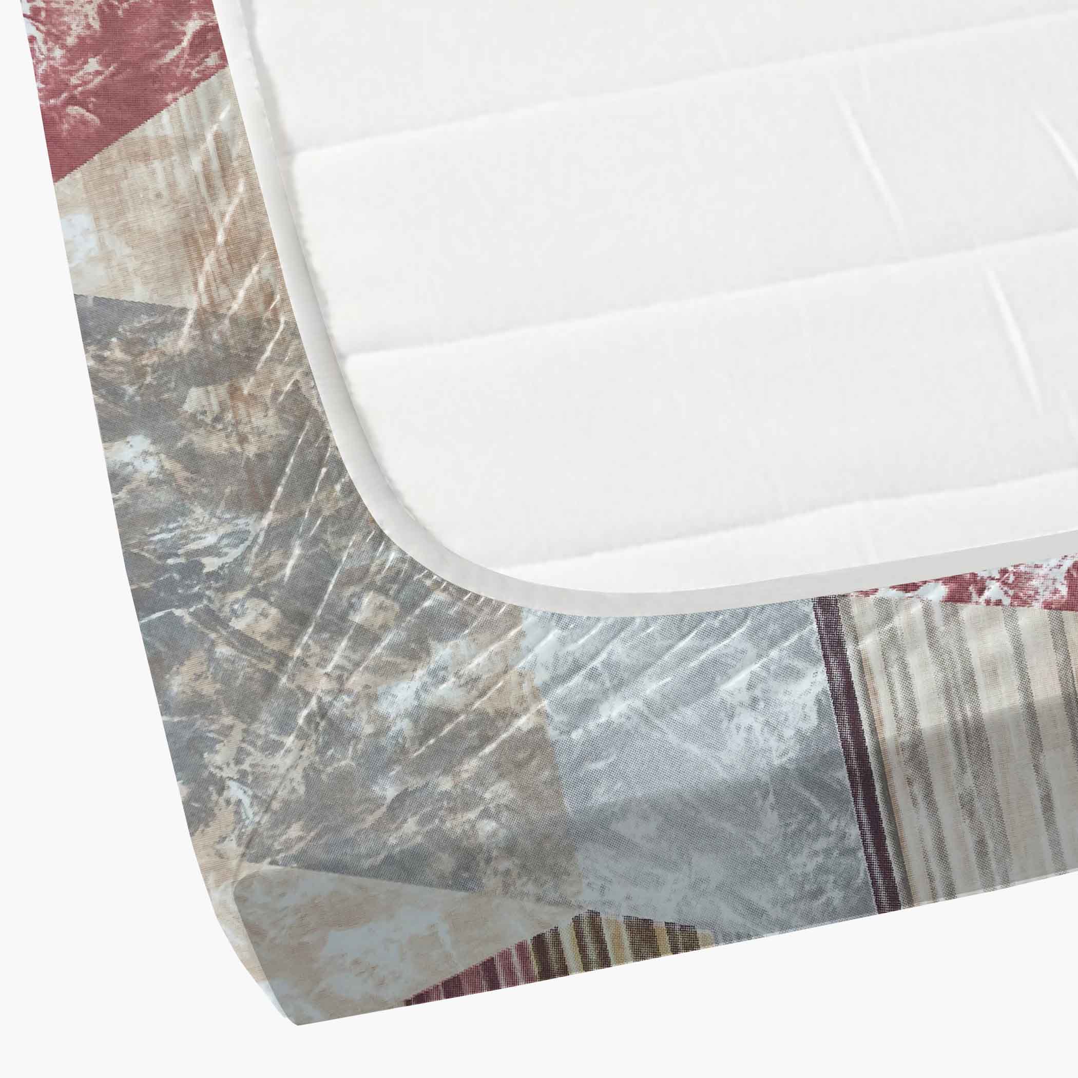 Rose Matrix - 210TC Pure Cotton King Fitted Bedsheet (72x78x10 Inches)