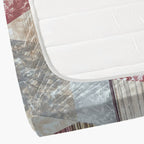 Rose Matrix - 210TC Pure Cotton Queen Fitted Bedsheet (60x73x10 Inches)