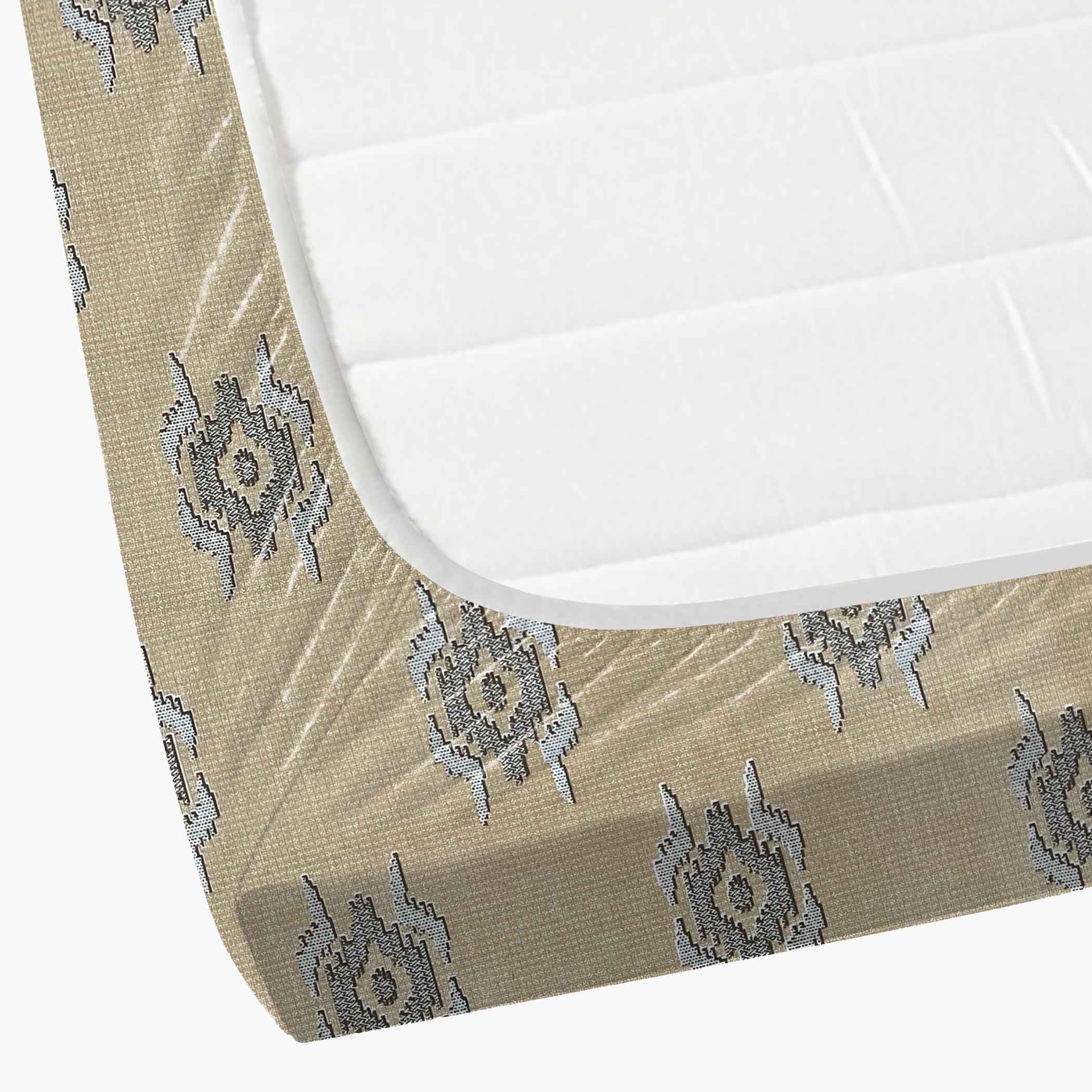 Beige Dunes - 210TC Pure Cotton King Fitted Bedsheet (72x78x10 Inches)