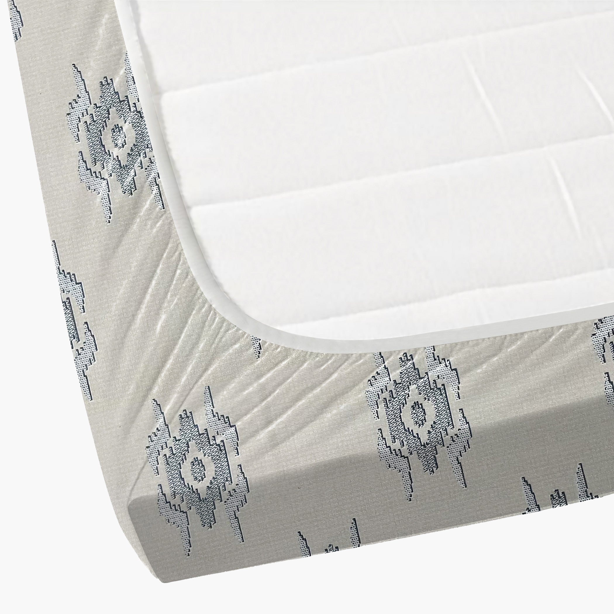 Sandy Dunes - 210TC Pure Cotton Queen Fitted Bedsheet (60x73x10 Inches)