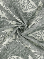 Royal Damask Grey 210 TC Pure Cotton King Fitted Bedsheet with 2 Pillow Covers (72 x 78 x 10 Inches)