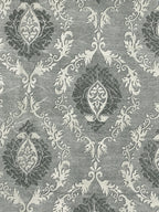 Royal Damask Grey 210 TC Pure Cotton King Fitted Bedsheet with 2 Pillow Covers (72 x 78 x 10 Inches)