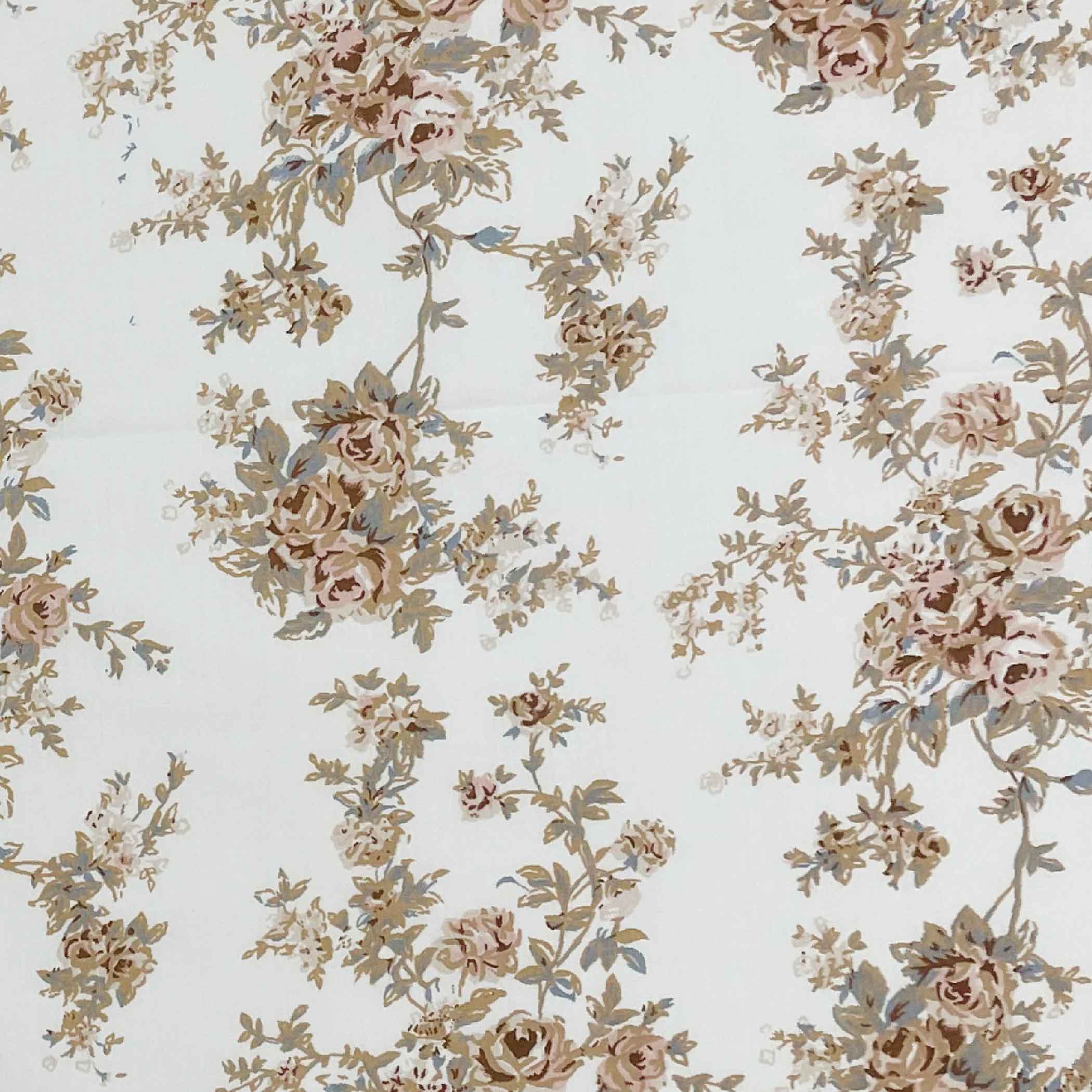 Garden Charm - 250TC Pure Cotton King Fitted Bedsheet (72x78x10 Inches)