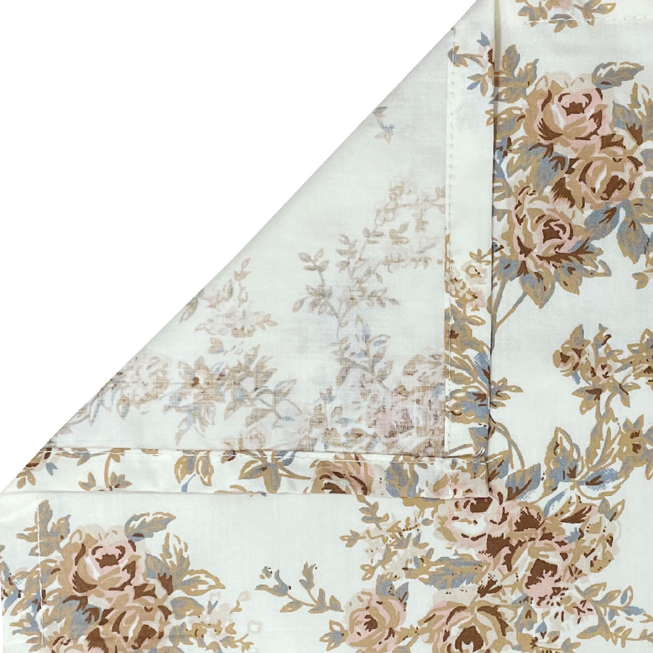 Garden Charm - 250TC Pure Cotton King Fitted Bedsheet (72x78x10 Inches)