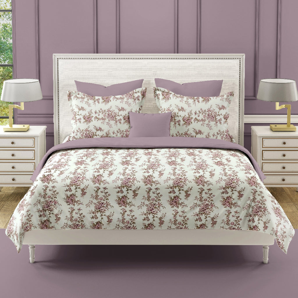 Wine Charm - 250TC Pure Cotton Super King Bedsheet (108x108 Inches)