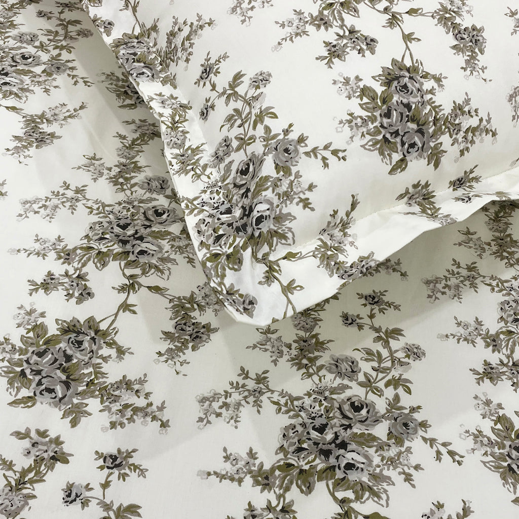 Grey Charm - 250TC Pure Cotton Super King Bedsheet (108x108 Inches)