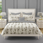 Grey Charm - 250TC Pure Cotton Super King Bedsheet (108x108 Inches)
