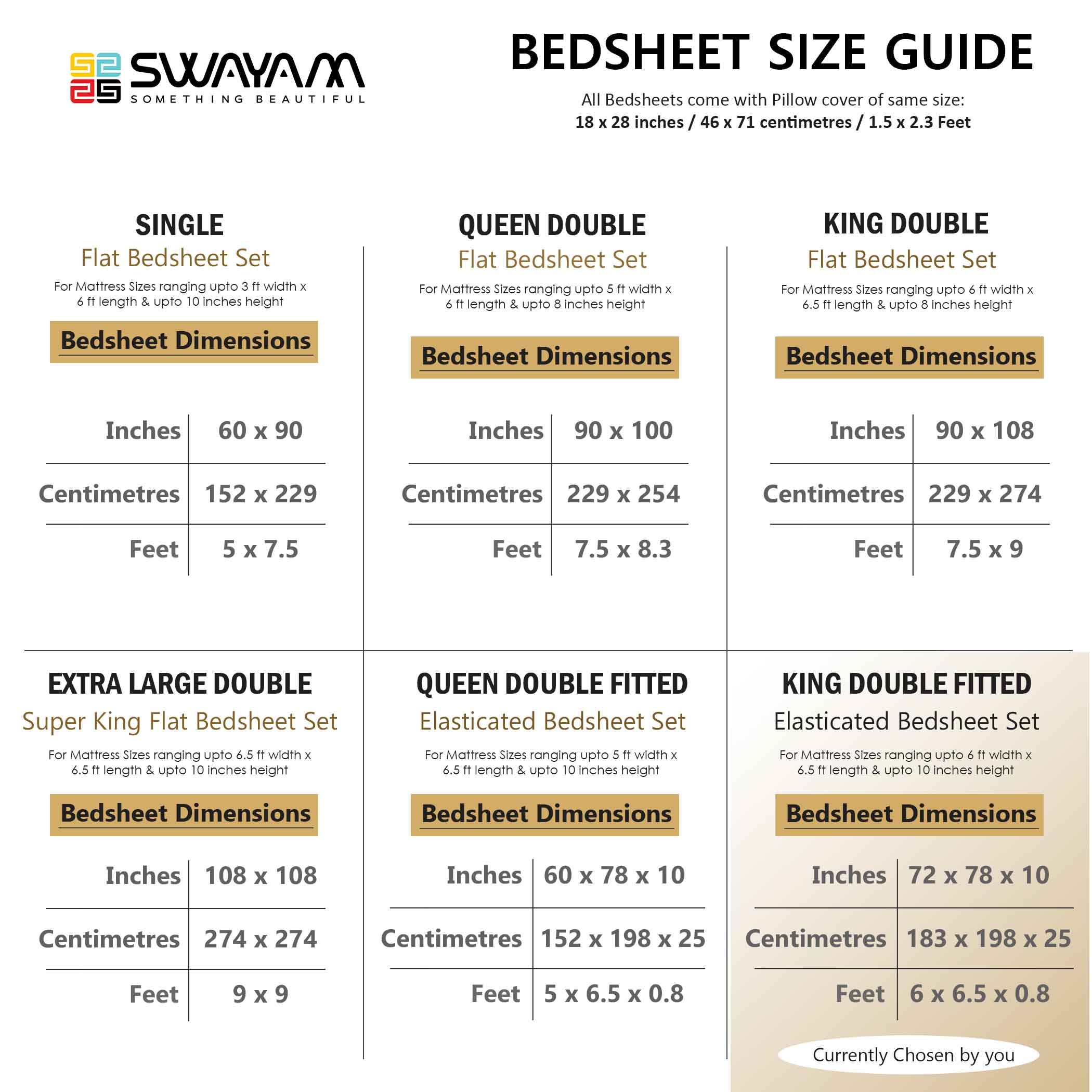 Monochrome Elegance - Yarn-Dyed Striped King Fitted Bedsheet (72x78x10 Inches)