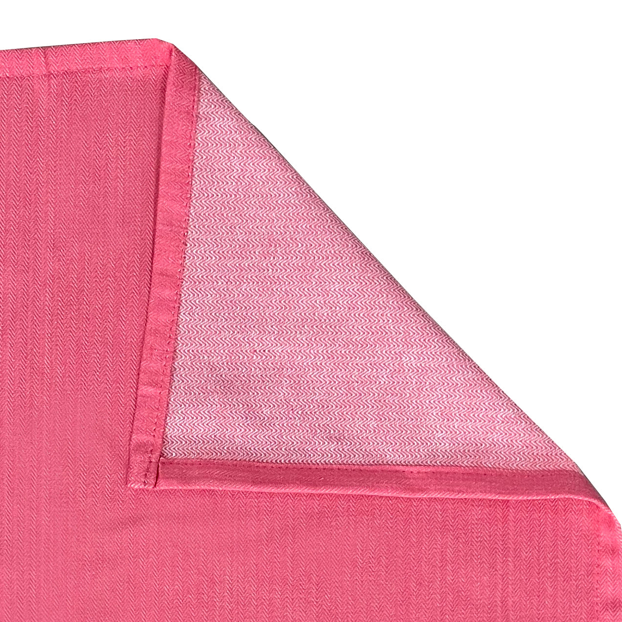 Pink & Multicolor Striped Pure Cotton 240 TC King Fitted Bedsheet with 2 Pillow Covers (72x78x10 Inches)