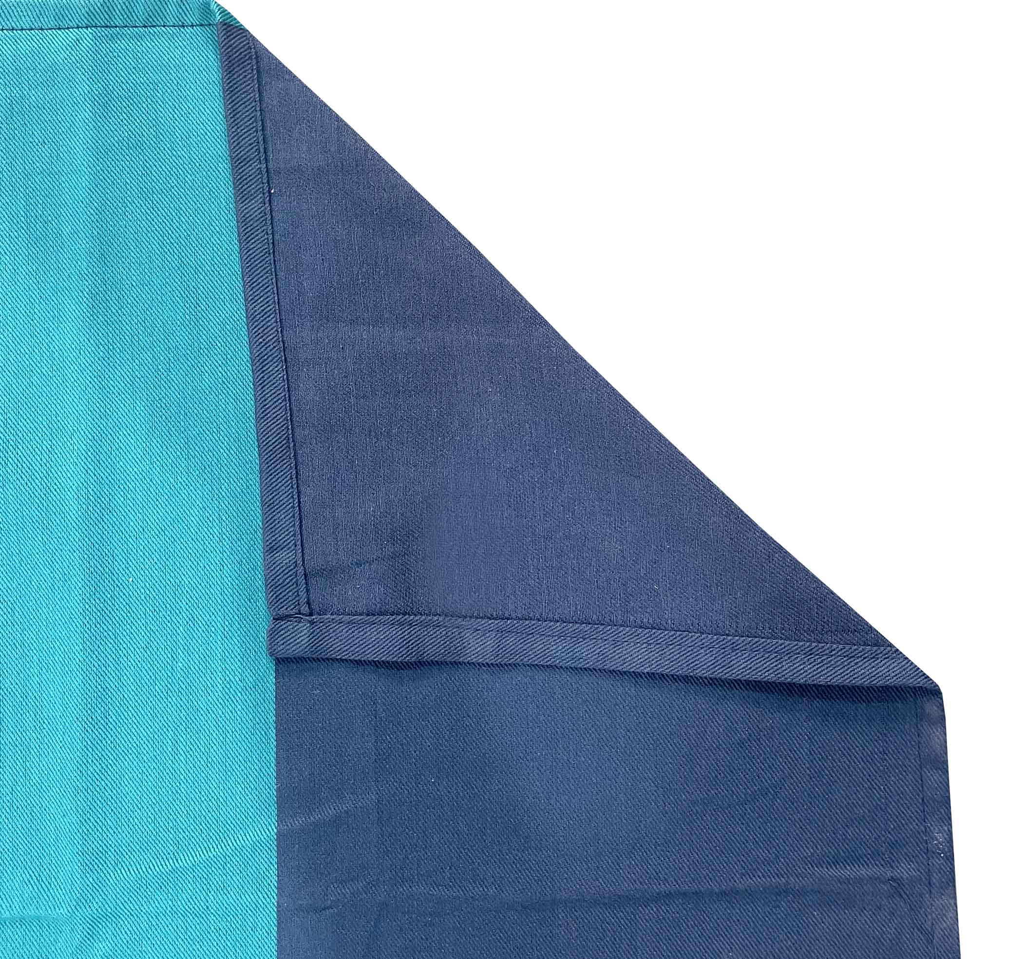Coastal Current - Yarn-Dyed Turquoise Stripe Queen Fitted Bedsheet (60x73x10 Inches)