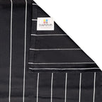 Red & Black Pinstripe Pure Cotton 240 TC King Fitted Bedsheet with 2 Pillow Covers (72x78x10 Inches)