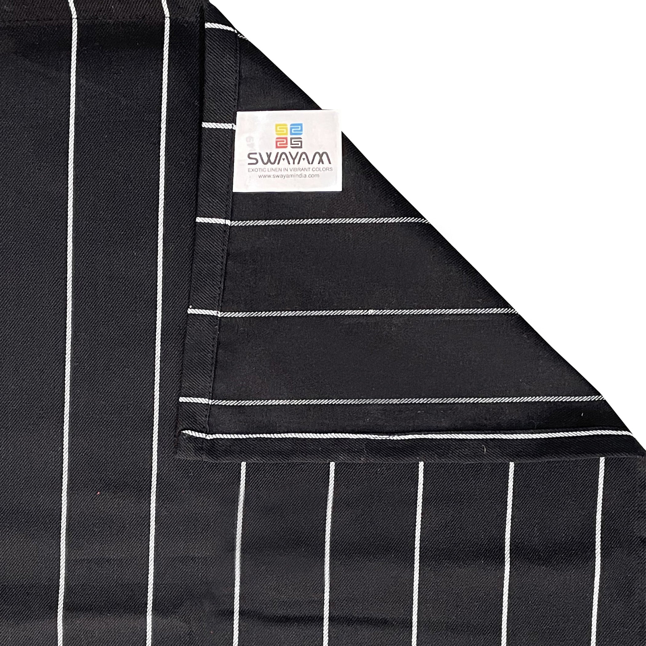 Red & Black Pinstripe Pure Cotton 240 TC King Fitted Bedsheet with 2 Pillow Covers (72x78x10 Inches)