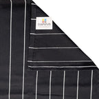 Red & Black Pinstripe Pure Cotton 240 TC King Fitted Bedsheet with 2 Pillow Covers (72x78x10 Inches)