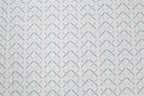 Sky Blue Zig-Lines King Fitted Bedsheet with 2 Pillow Covers 200TC (72x78x10 inches)