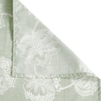 Pastel Green Botanical Print King Fitted Bedsheet with 2 Pillow Covers 200TC - Soft & Serene Look (72x78x10 inches)