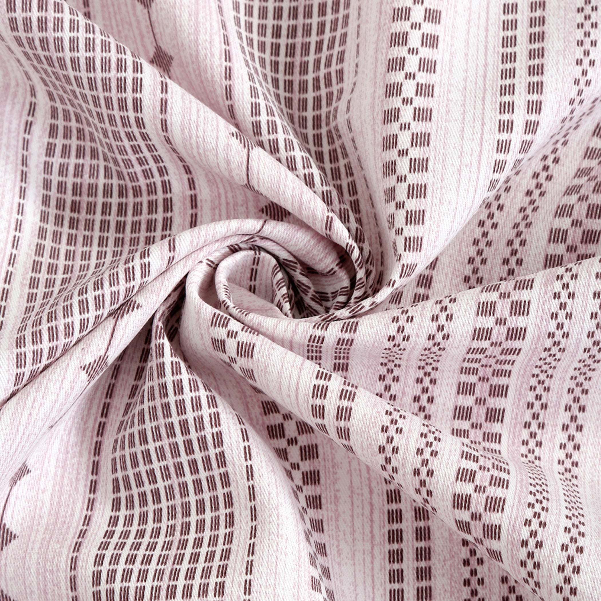 Soft Lavender Striped King Fitted Bedsheet with 2 Pillow Covers 200TC - Minimal & Elegant Design (72x78x10 inches)