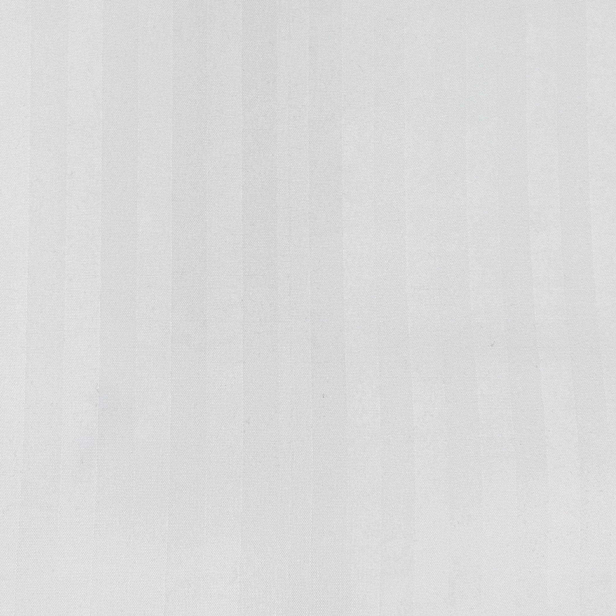 White Pinstripe Pure Cotton 300 TC King Fitted Bedsheet with 2 Pillow Covers (72x78x10 Inches)