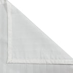 White Pinstripe Pure Cotton 300 TC King Fitted Bedsheet with 2 Pillow Covers (72x78x10 Inches)