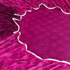 Magenta Mirage - Ethnic Buti 200TC Cotton King Fitted Bedsheet (72x78x10 Inches)