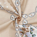 Peach Parlor Paisley - European Elegance 144TC Roto Cotton King Fitted Bedsheet (72x78x10 Inches)