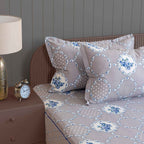 Misty Manor Paisley - European Grace 144TC Roto Cotton King Fitted Bedsheet (72x78x10 Inches)