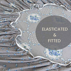 Misty Manor Paisley - European Grace 144TC Roto Cotton King Fitted Bedsheet (72x78x10 Inches)