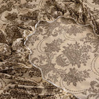 Baroque Splendor - Classic 144TC Roto Cotton Ethnic Motif King Fitted Bedsheet (72x78x10 Inches)