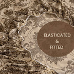 Baroque Splendor - Classic 144TC Roto Cotton Ethnic Motif Single Bedsheet (60x90 Inches)