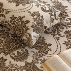 Baroque Splendor - Classic 144TC Roto Cotton Ethnic Motif King Fitted Bedsheet (72x78x10 Inches)