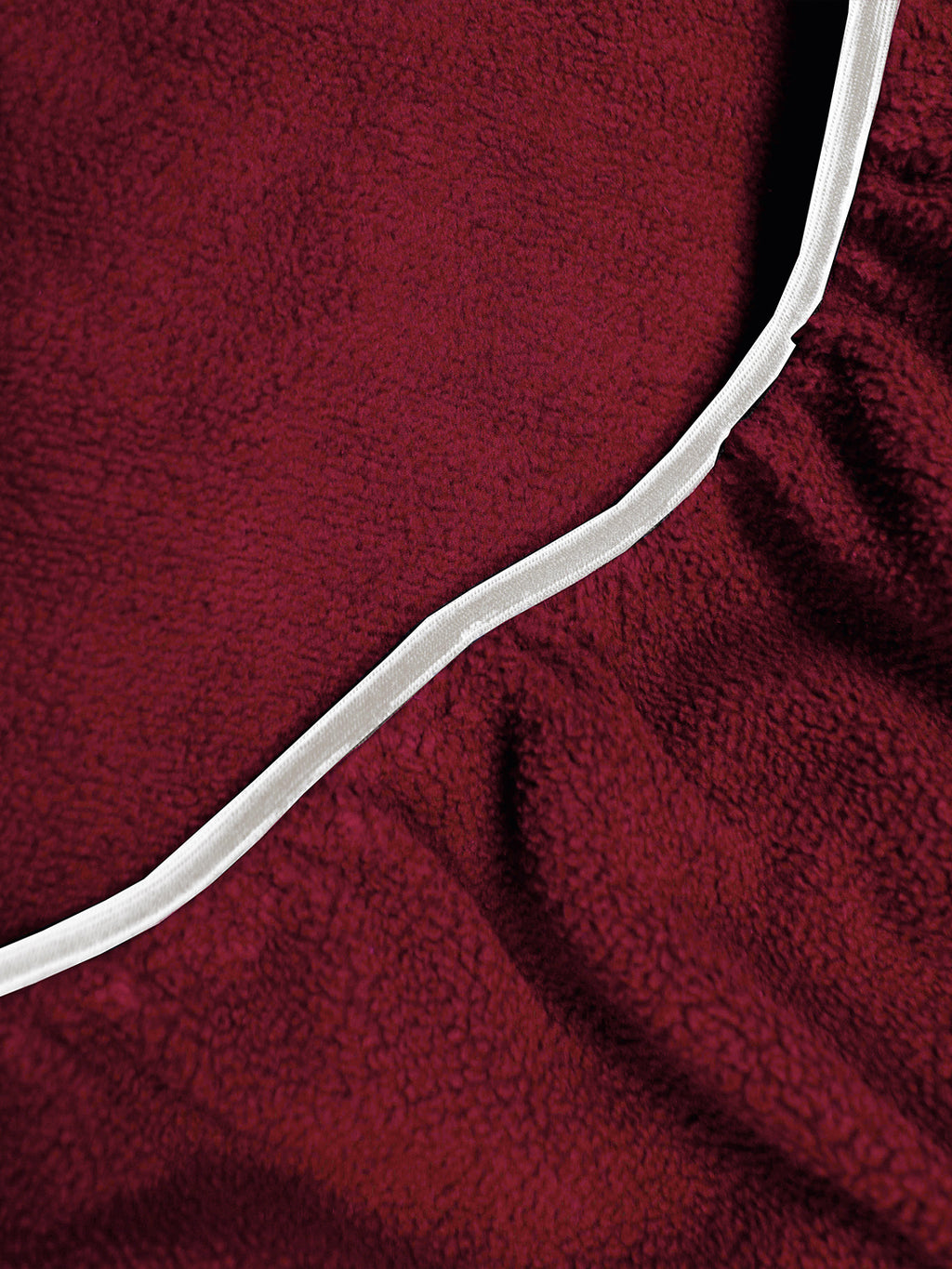 Solid Maroon Thermal King Fitted Bedsheet with 2 Matching Pillow Cover (72x78x10 inches)
