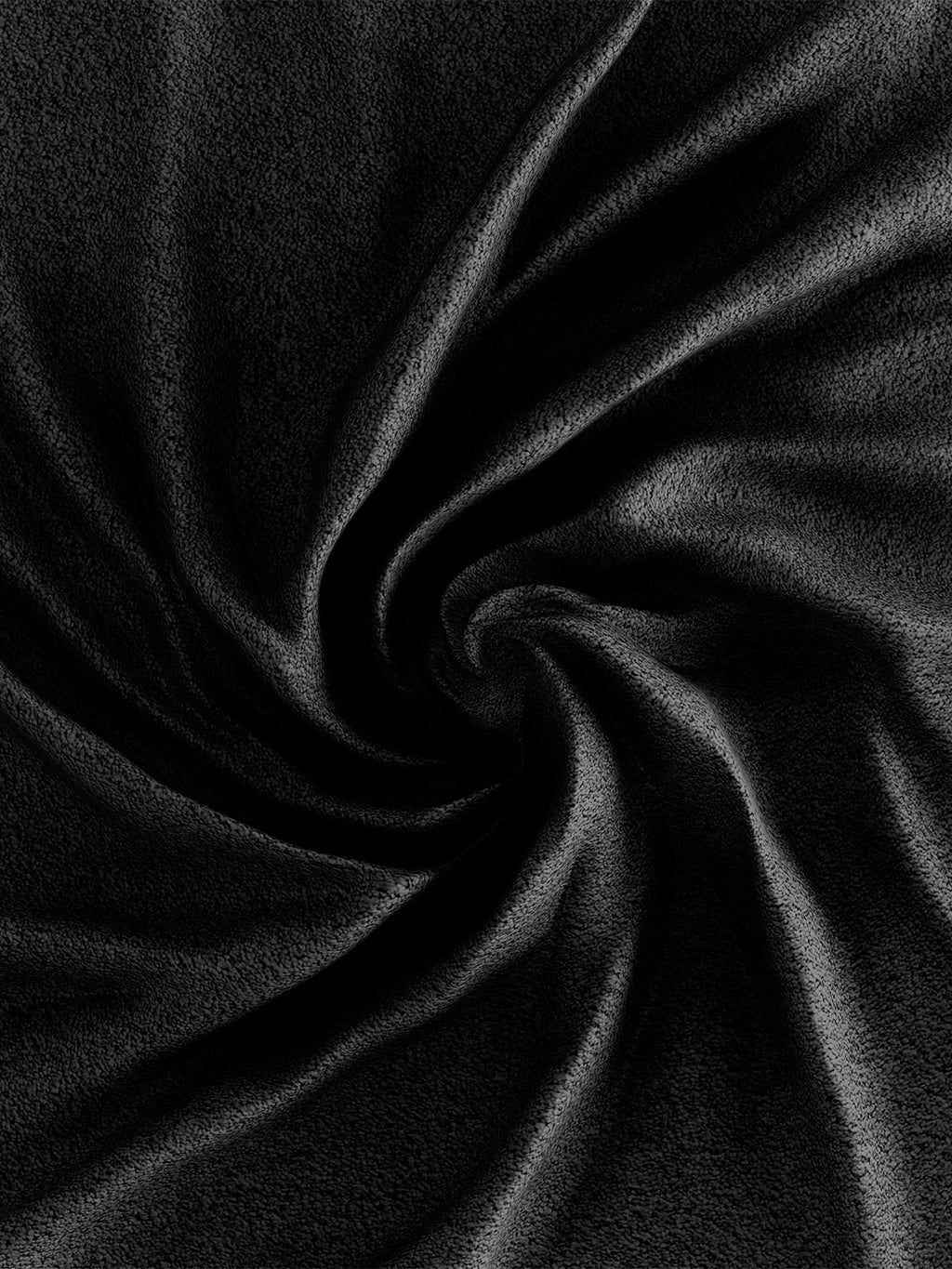 Solid Black Thermal King Fitted Bedsheet with 2 Matching Pillow Cover (72x78x10 inches)