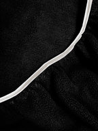 Solid Black Thermal King Fitted Bedsheet with 2 Matching Pillow Cover (72x78x10 inches)