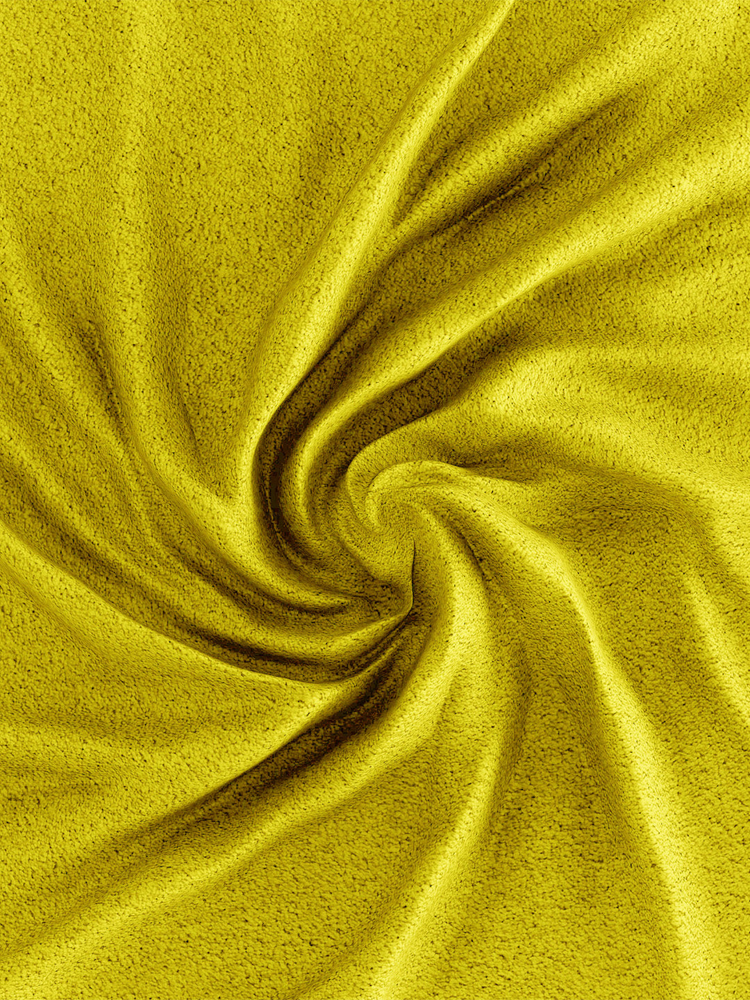 Solid Yellow Thermal King Fitted Bedsheet with 2 Matching Pillow Cover (72x78x10 inches)