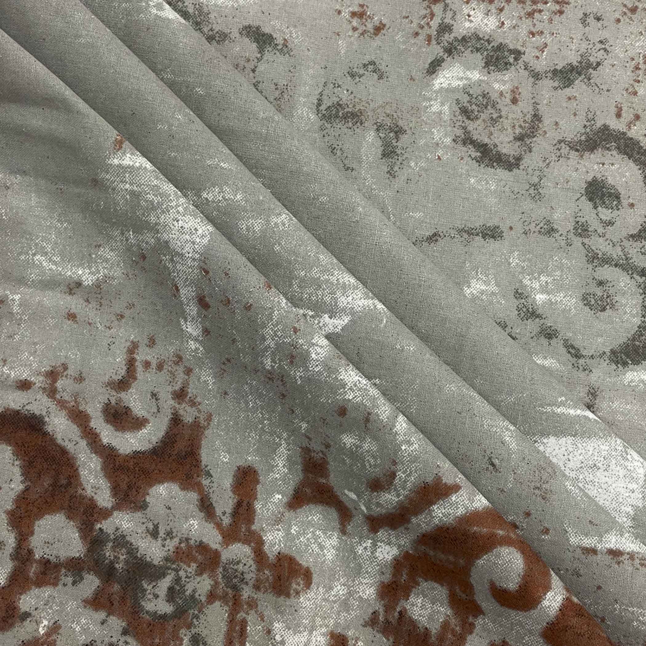 Terra Texture - Rustic Earthen 160TC Cotton King Fitted Bedsheet (72x78x10 Inches)