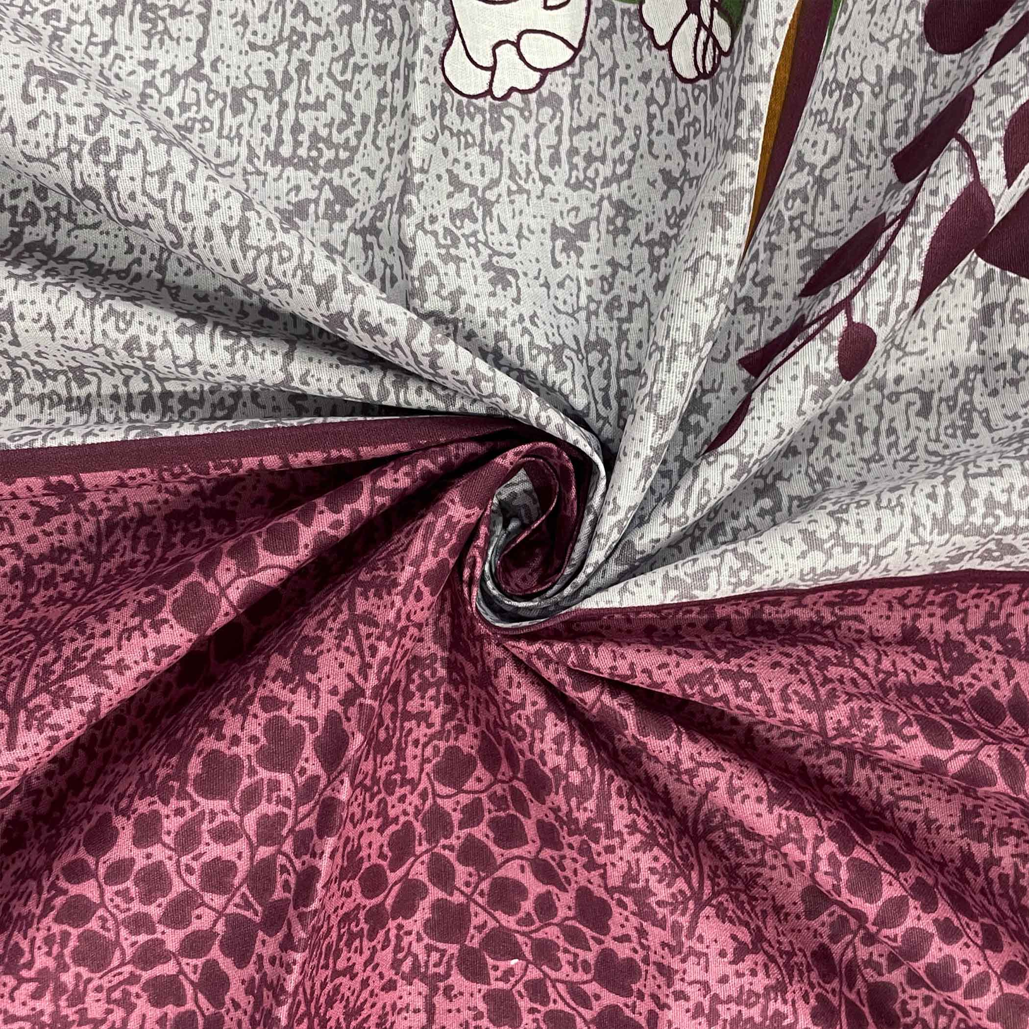 Lavender Charm - 160TC Pure Cotton King Fitted Bedsheet (72x78x10 Inches)