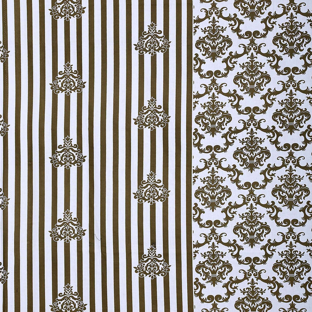 Regal Baroque Elegance 160TC Cotton Queen Fitted Bedsheet (60x73x10 Inches)
