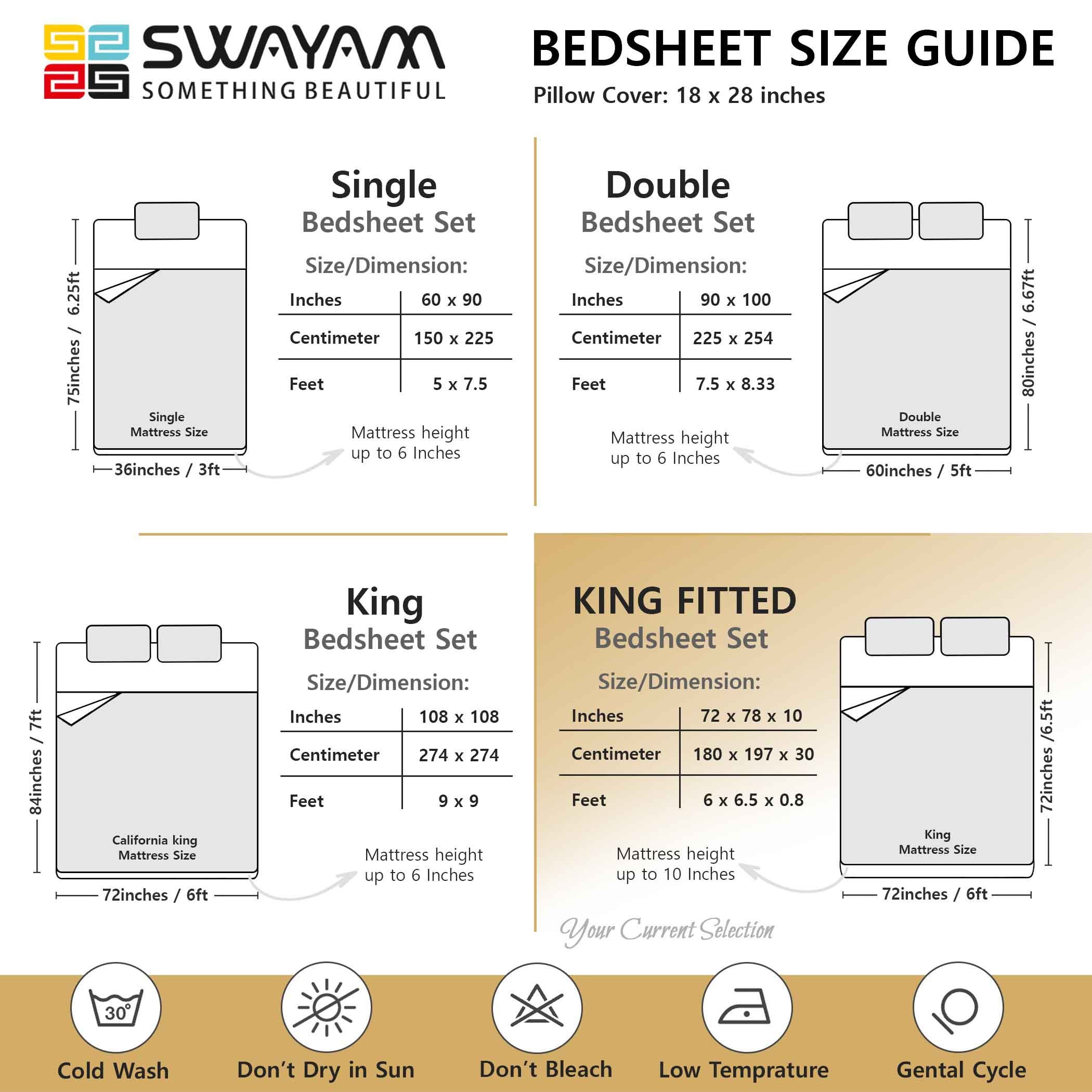 Regal Baroque Elegance 160TC Cotton Single Bedsheet (60x90 Inches)