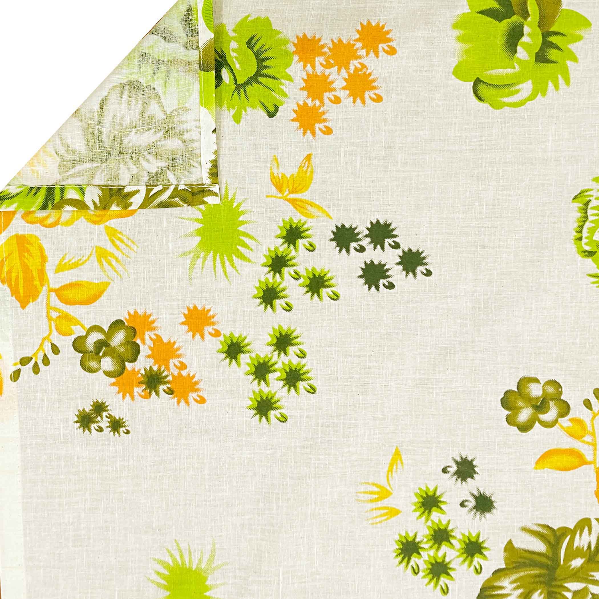 Green Meadow - 160TC Pure Cotton Queen Fitted Bedsheet (60x73x10 Inches)