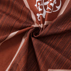 Royal Maroon Mosaic Cotton King Fitted Bedsheet with 2 Pillow Covers 250TC - Geometric Elegance (72x78x10 inches)