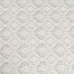Cotton King Fitted Bedsheet with 2 Pillow Covers 250TC - White with Soft Pastel Ethnic Print (72x78x10 inches)