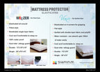 King Waterproof Fitted Mattress Protector – Pure White, Full Skirt Fit (72 x 78 inch)