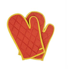 Premium Cotton Kitchen Apron Set with Oven Mitts, Pot Holder & Kitchen Towels - Heat Resistant Cooking Essentials