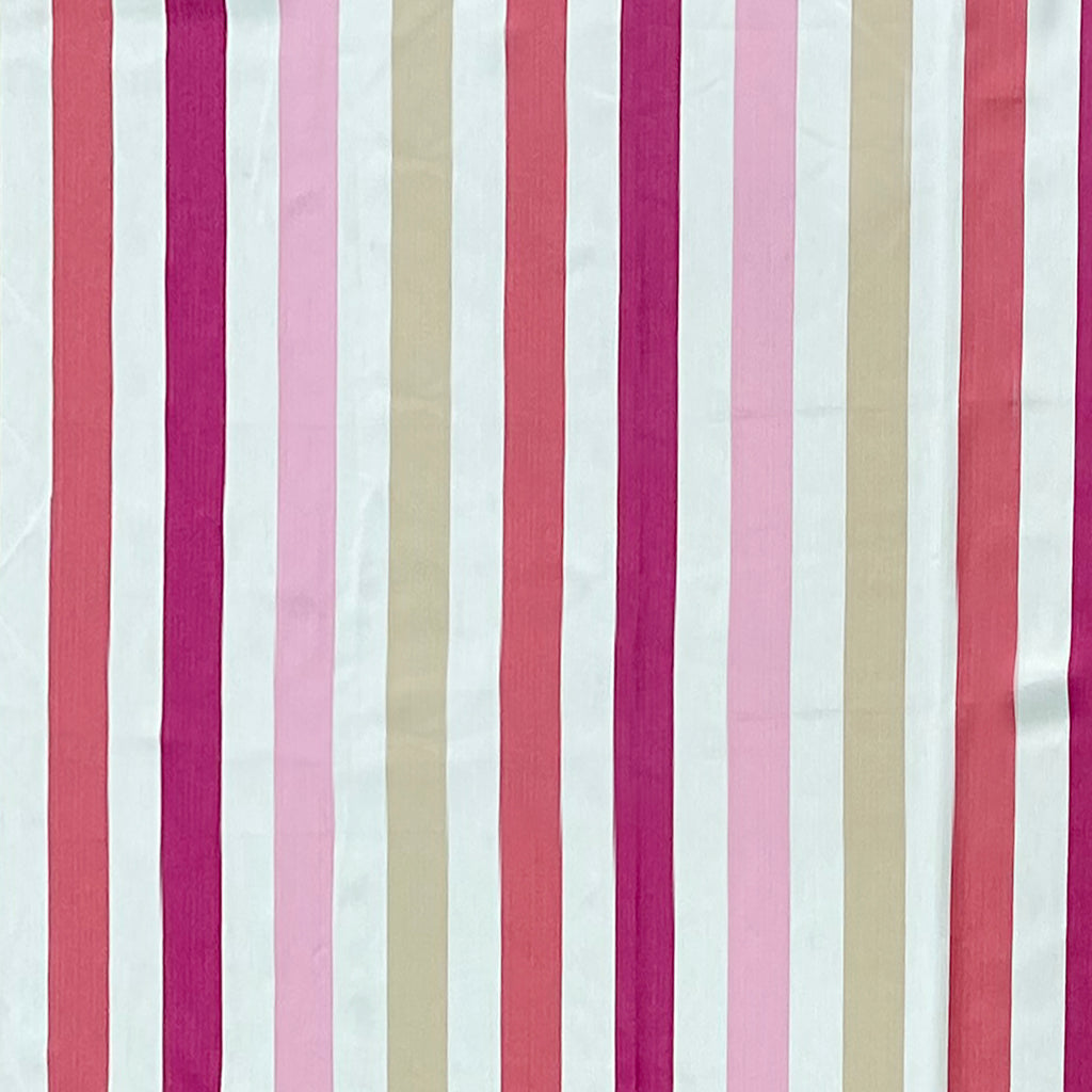 Blush Harmony Stripe 240 TC Pure Cotton Bedsheet Set with Pillow Cover