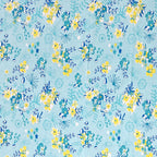 Aqua Daisy Meadow 120 TC Pure Cotton Bedsheet Set with Pillow Cover