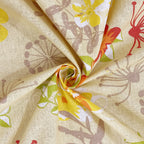 Cream Coral Garden Fiesta 120 TC Pure Cotton Bedsheet Set with Pillow Cover